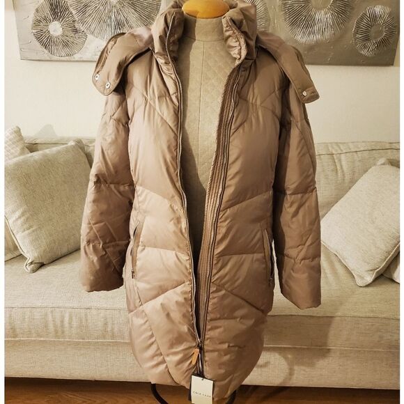 Cole Haan Padded Stitch Puffer Jacket sz Medium - Picture 4 of 14